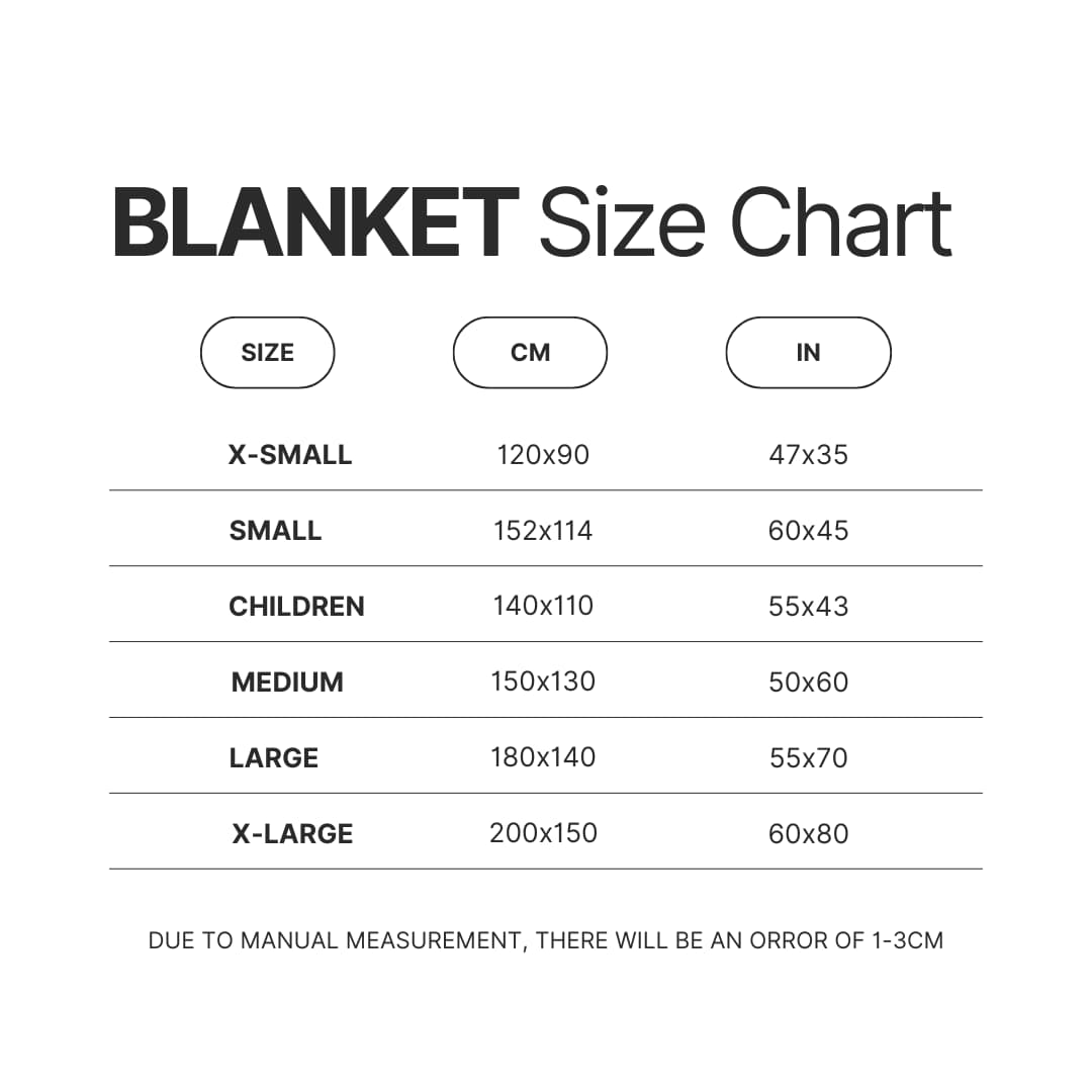 Blanket Size Chart - Unus Annus Shop