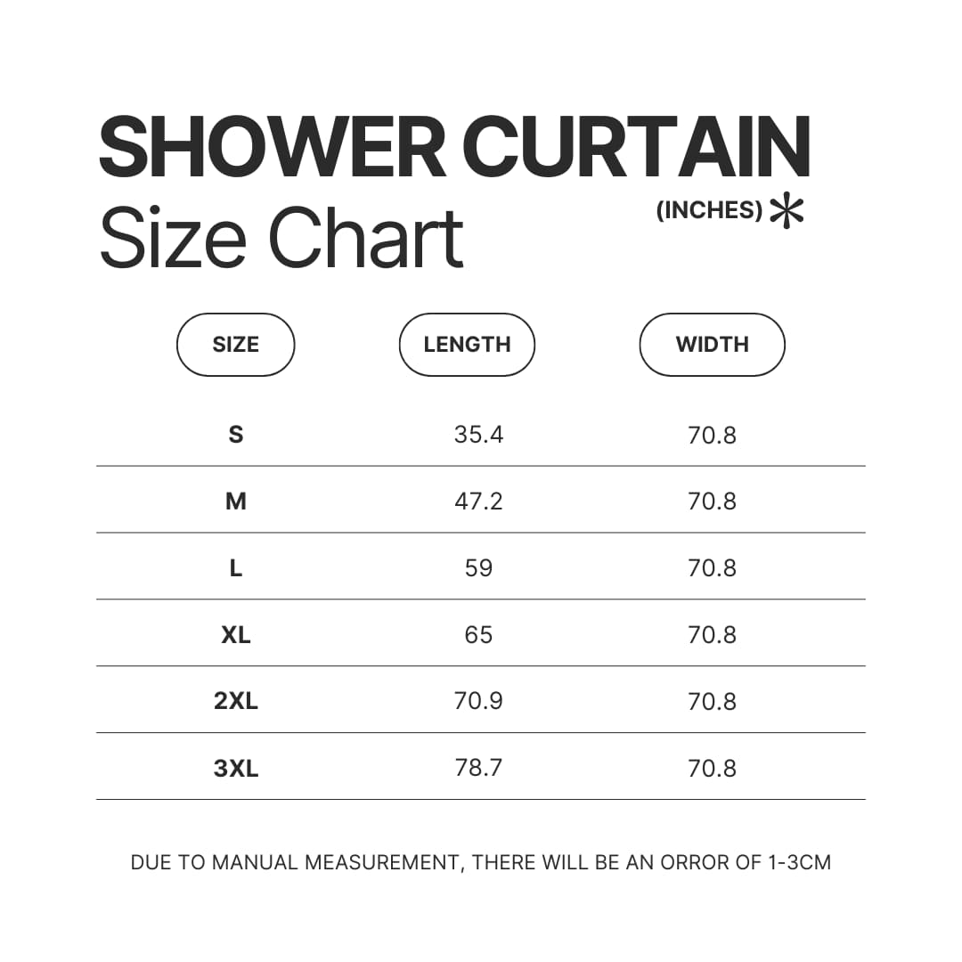 Shower Curtain Size Chart - Unus Annus Shop