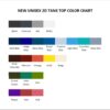 tank top color chart - Unus Annus Shop