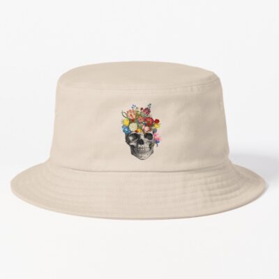Floral Skull Bucket Hat