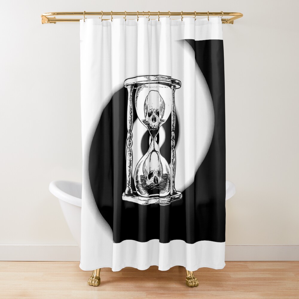 Split Unus Annus Hourglass Shower Curtain