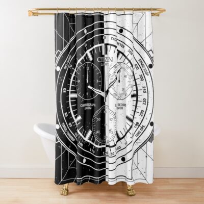Unus Annus Black And White Shower Curtain