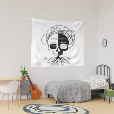 Unus Annus Skull Tapestry
